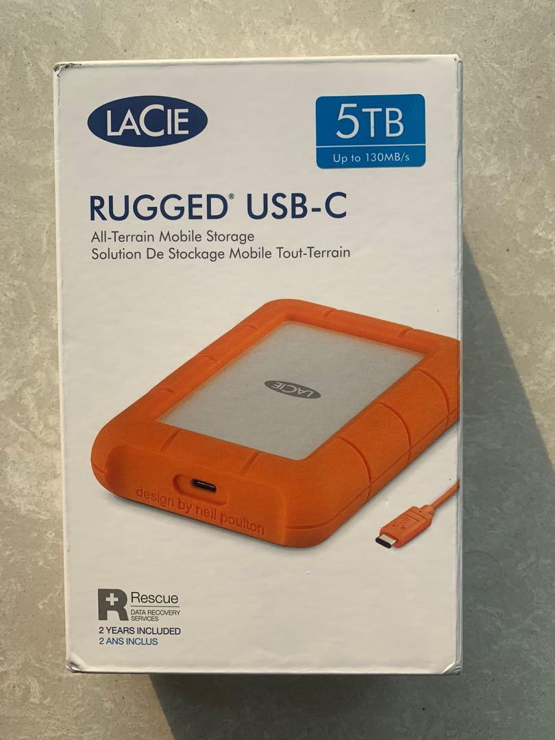 LaCie 5TB Rugged USB-C Portable Hard Drive - Apple (CA)