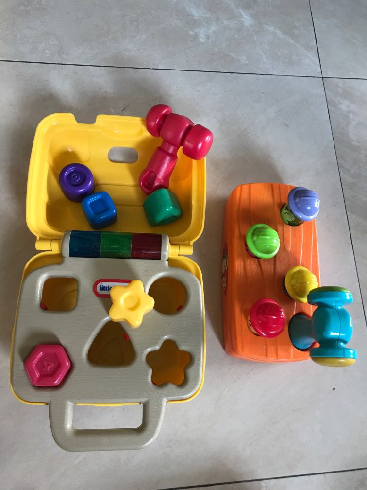 Little tikes shape discount sorter tool box