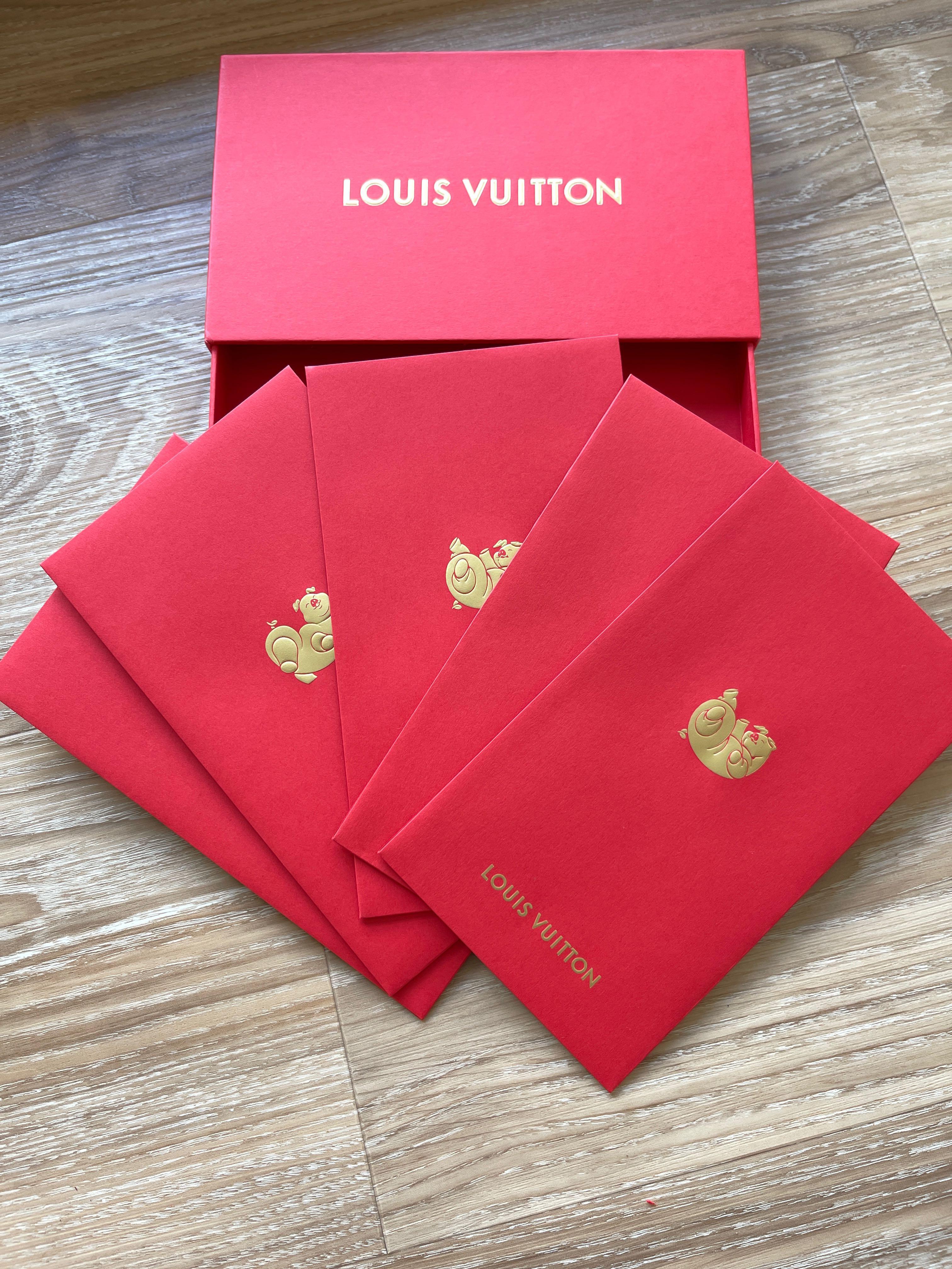 Louis Vuitton red packets, Hobbies & Toys, Stationery & Craft
