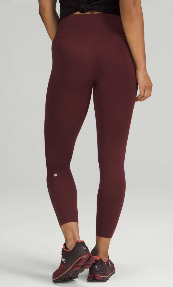 MINT Lululemon leggings maroon / burgundy, Women's Fashion, Clothes on  Carousell