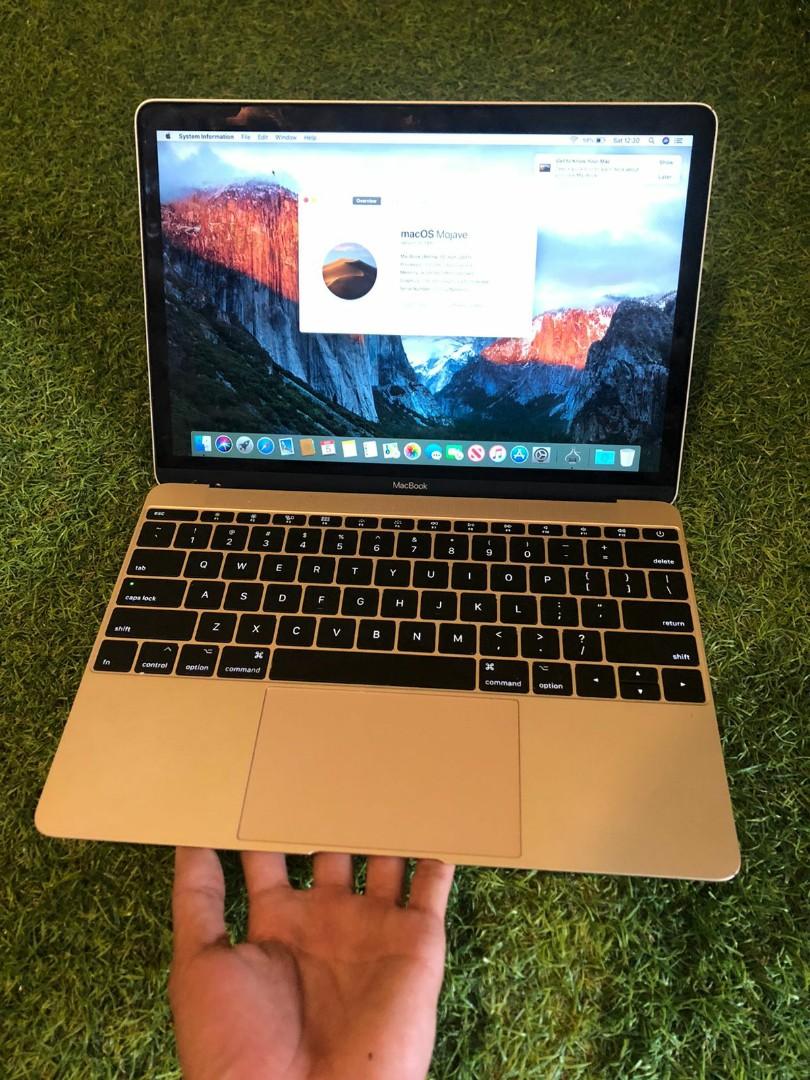 MacBook Retina 12-Inch 2017 Gold, Elektronik, Komputer, Laptop di