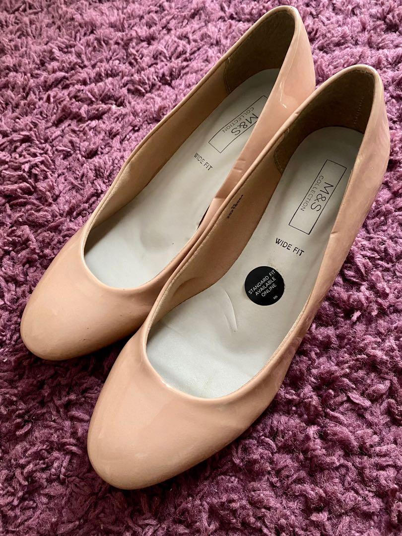Blush pink heels wide fit hot sale