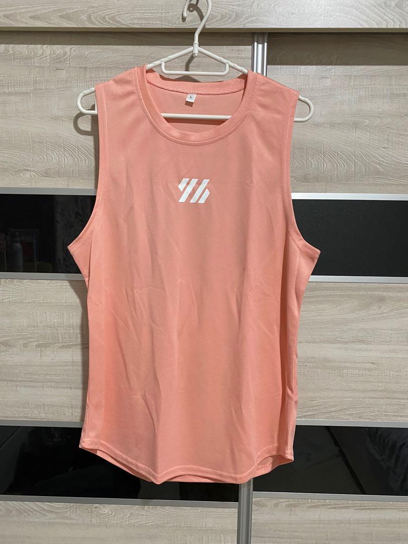 Mens pink shop workout shirt
