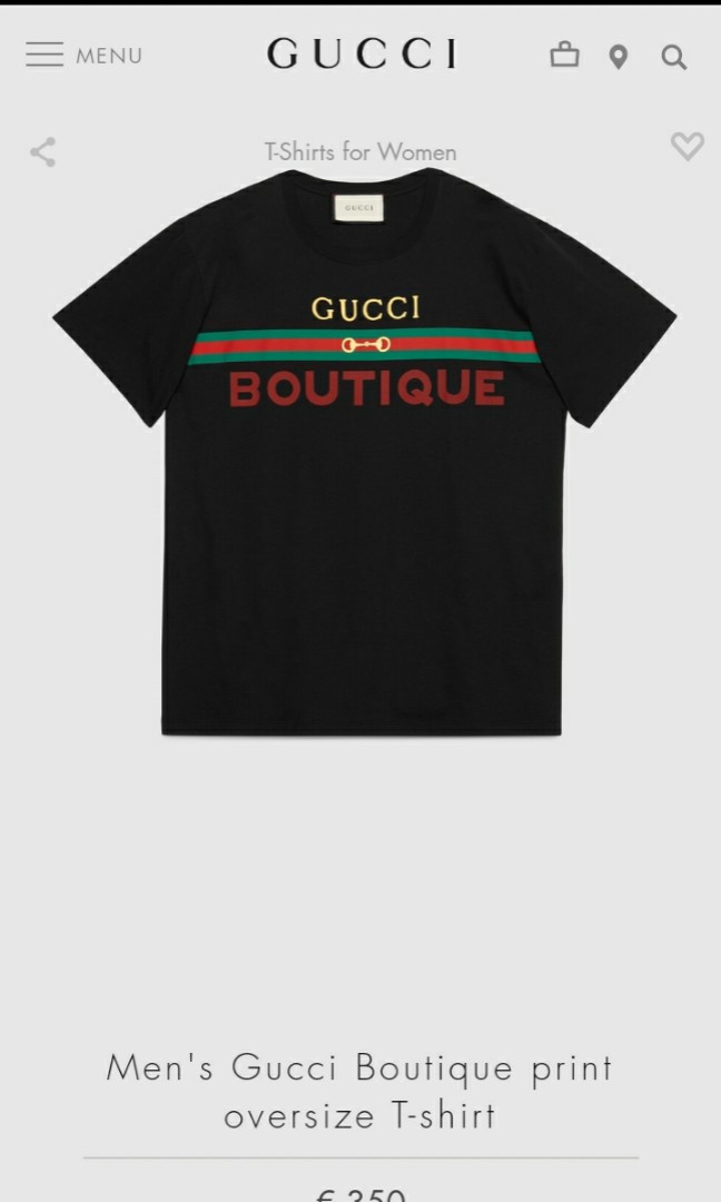 Gucci boutique hotsell t shirt