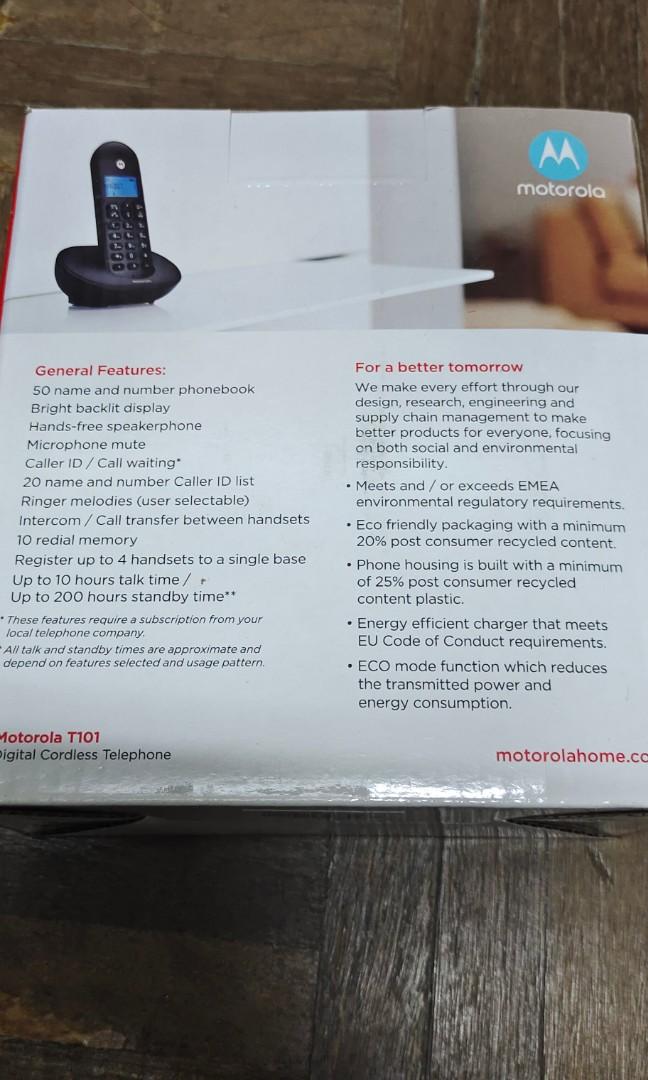 Motorola T101 Digital Cordless Phone, Mobile Phones & Gadgets, Mobile