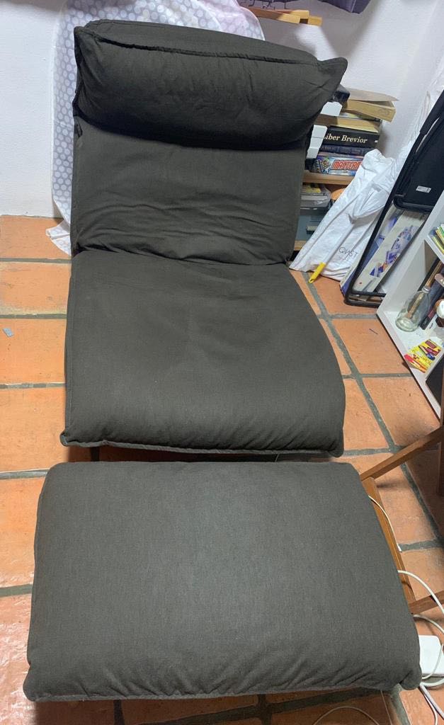 Muji Recliner Chair with an Ottoman, Furniture & Home Living, Furniture