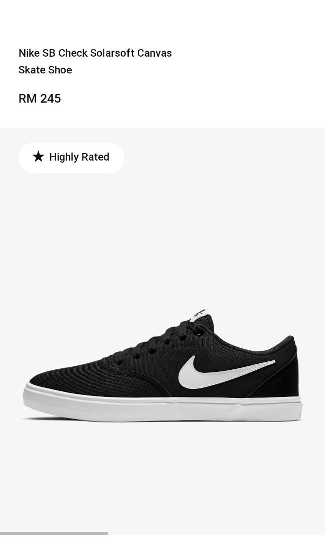 Nike sb check solarsoft canvas hotsell shoes