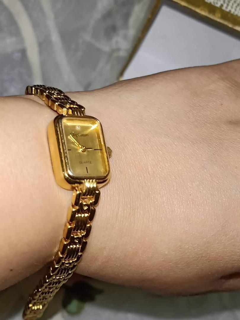 Oleg cassini gold preloved watch Women s Fashion Watches