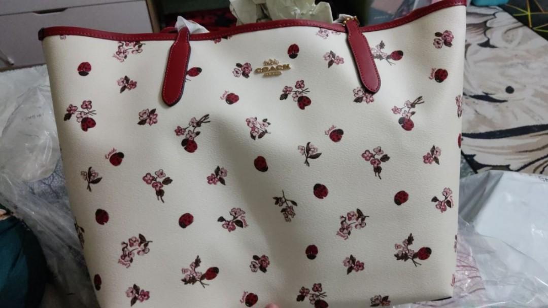 Coach ladybug hotsell reversible tote