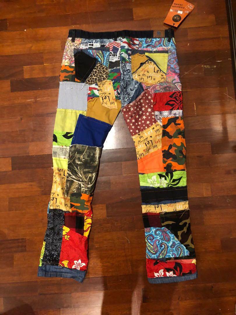 SOSOO Jeans 1971 Don t Be Afraid Fashion Patchwork Jeans