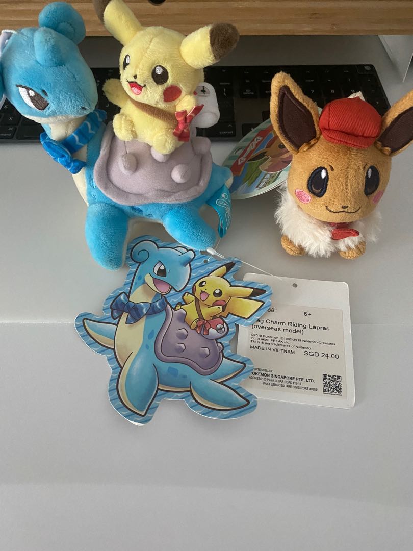 Pikachu riding lapras plush hot sale