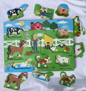 Preloved Melissa Doug Old Macdonald s Farm Sound Puzzle Hobbies