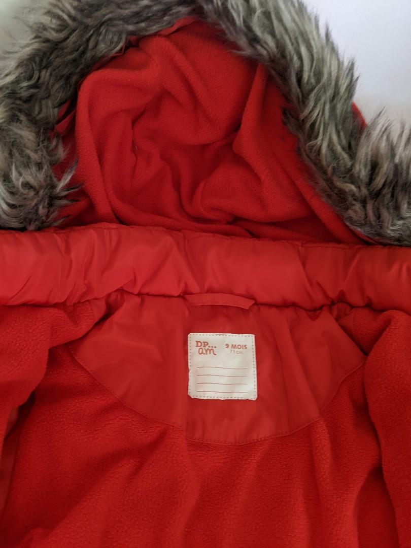 Red fur clearance lined jacket