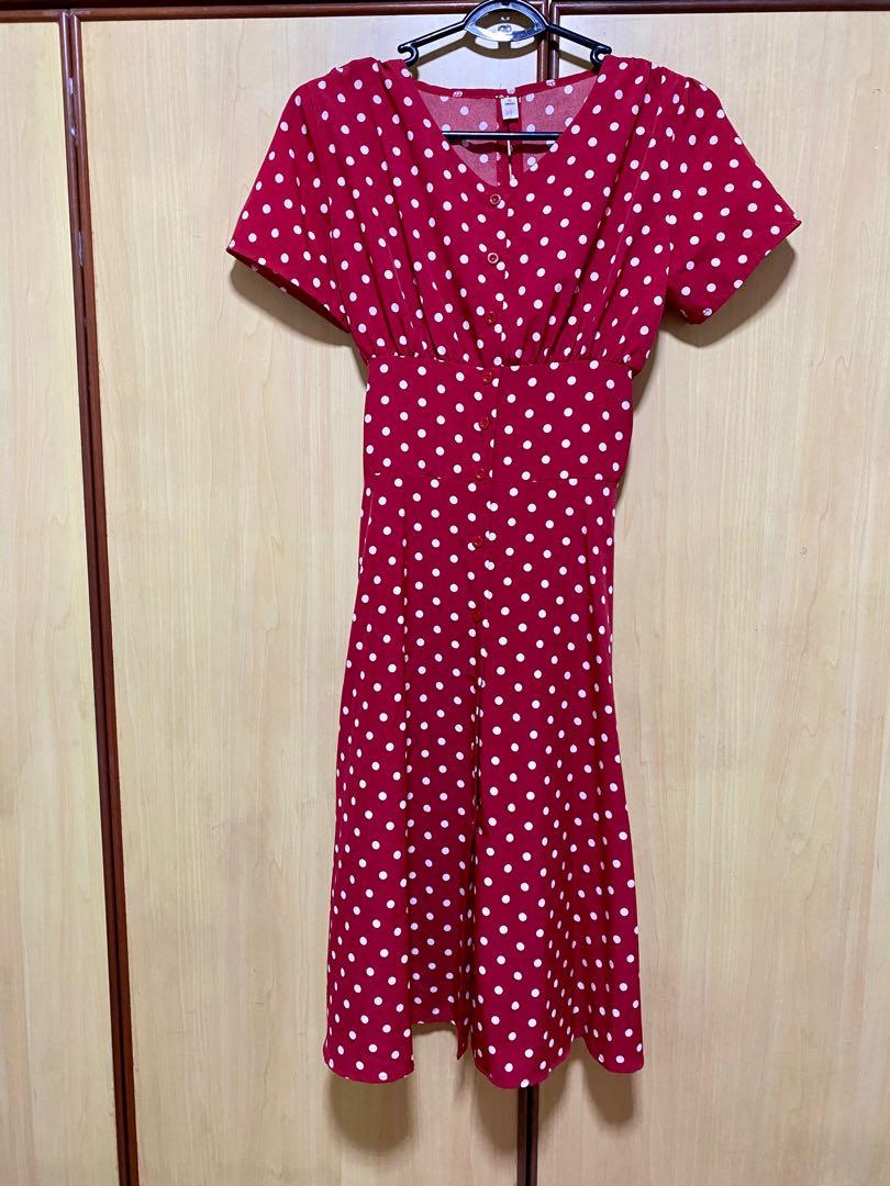 Red polka dot sundress store
