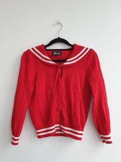 Revival cropped sailor cardigan Size 8