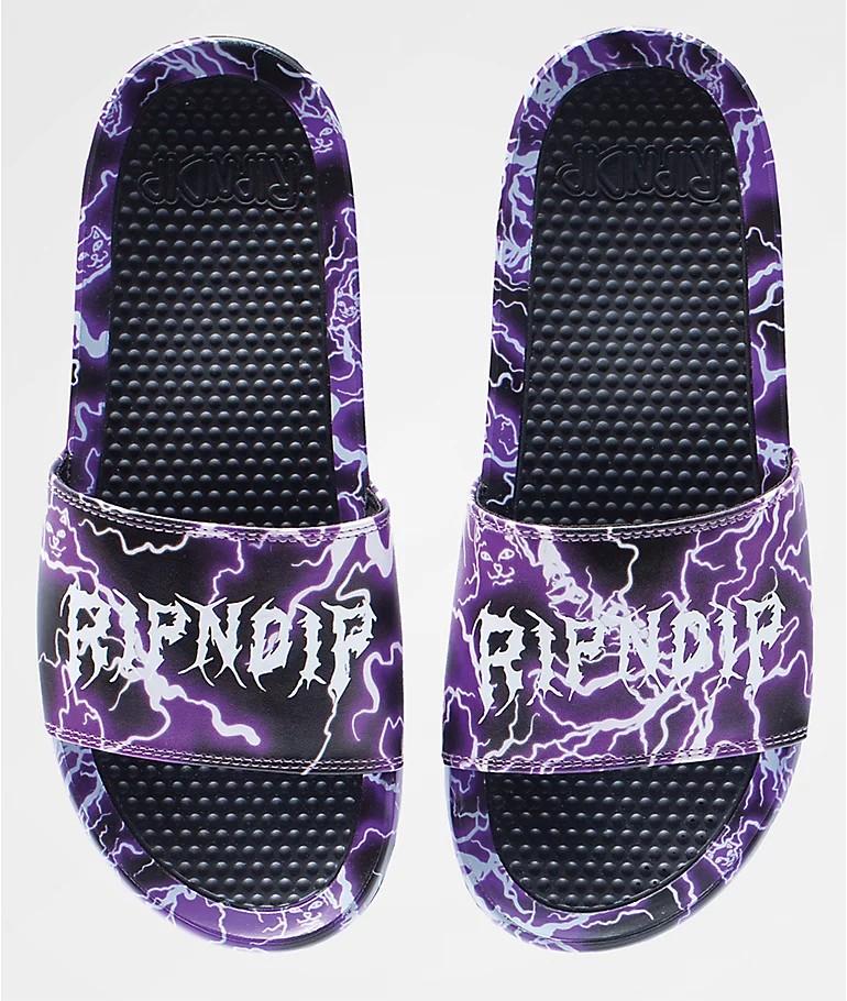 RIPNDIP Nikola Purple Slide Sandals Men s Fashion Footwear