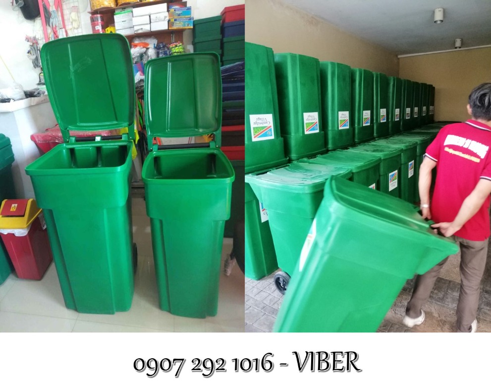 Rolling bin trash bin supplier 715, Furniture & Home Living, Cleaning