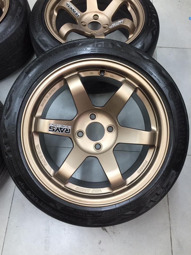 Sport Rim TE37 SL 16x8JJ PCD100, Auto Accessories on Carousell