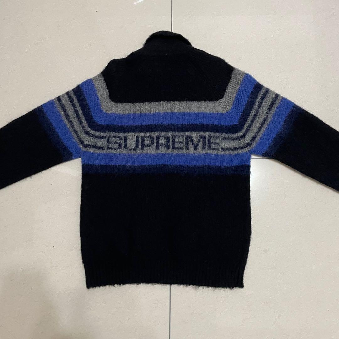 Supreme FW19 Brushed Wool Zip Up Sweater 毛衣 外套 藍