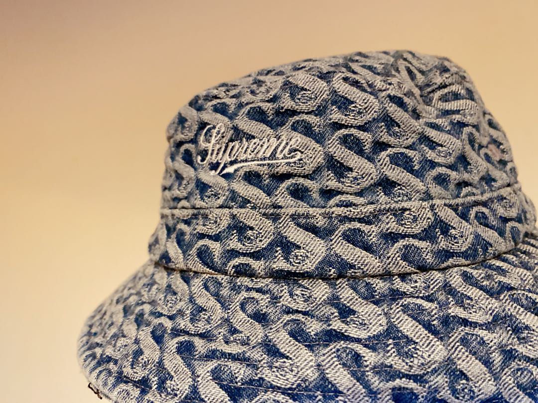 Supreme Monogram Denim Crusher Blue 漁夫帽hats cap, 女裝, 手錶