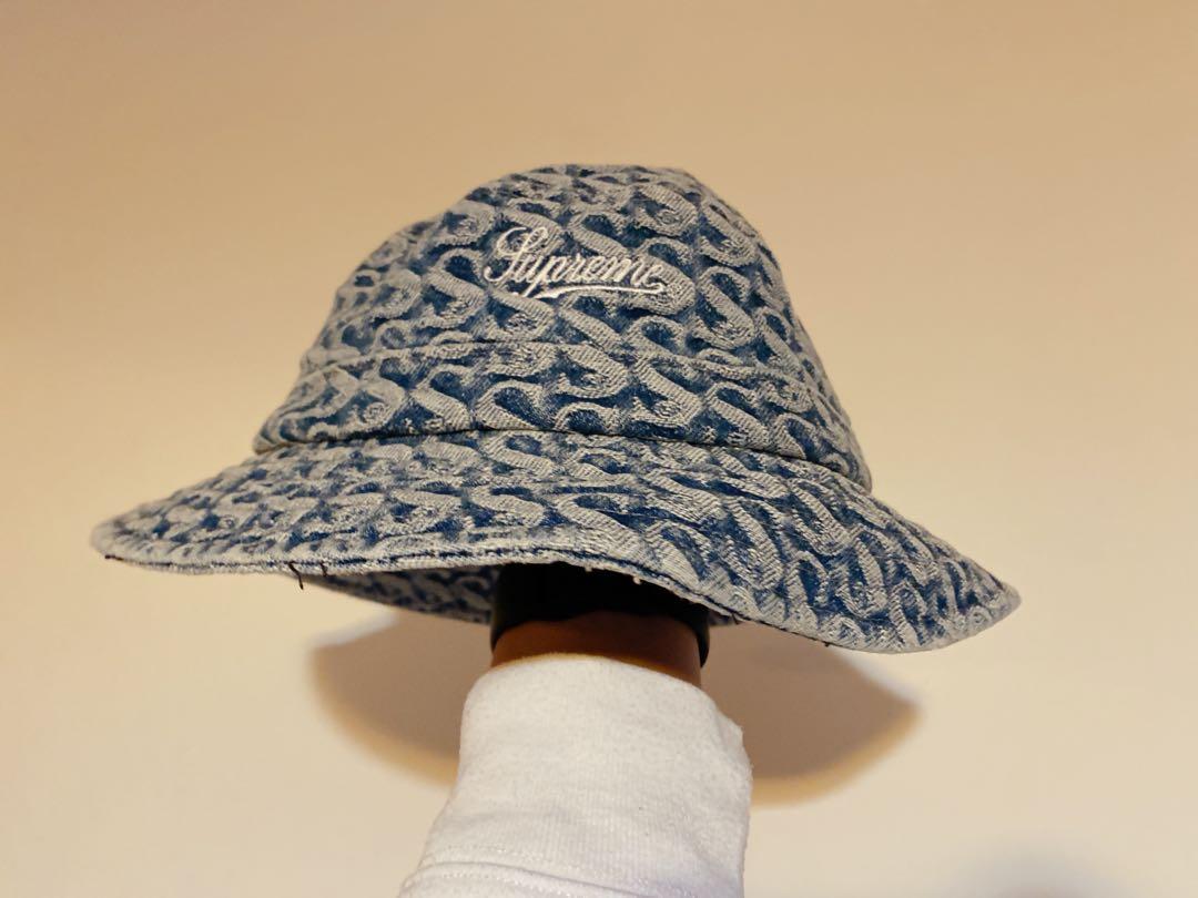 Supreme Monogram Denim Crusher Blue 漁夫帽hats cap, 女裝, 手錶及