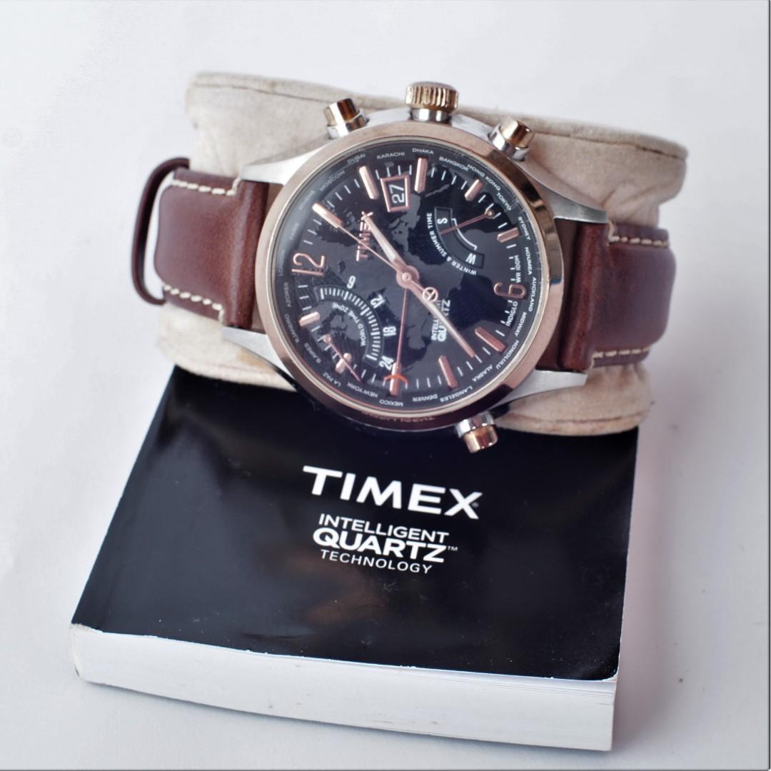 Timex Intelligent Quartz World Time Gent's Watch, Men's Fashion, Watches &  Accessories, Watches on Carousell