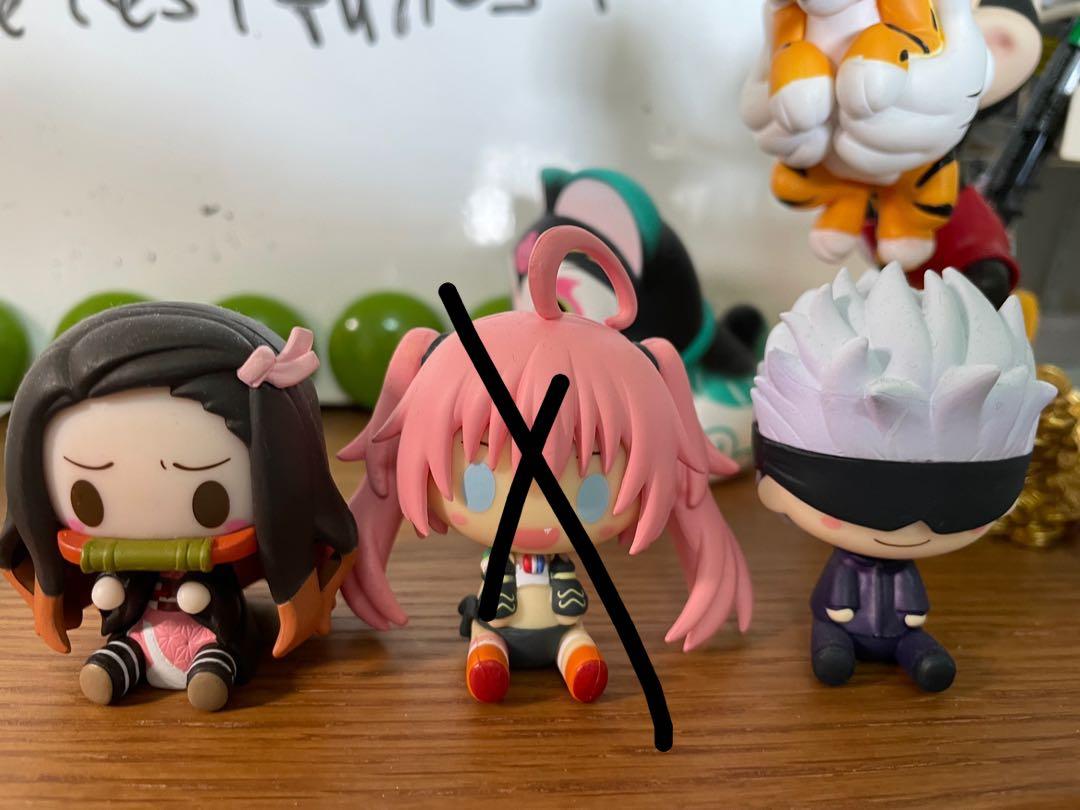 Demon Slayer Figures Chibi Small Action Figure Set of 5 Model A, 2.3 Inches  Kimetsu no