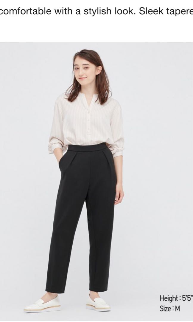 Tapered Cotton Silk Double Face Stretch Pant