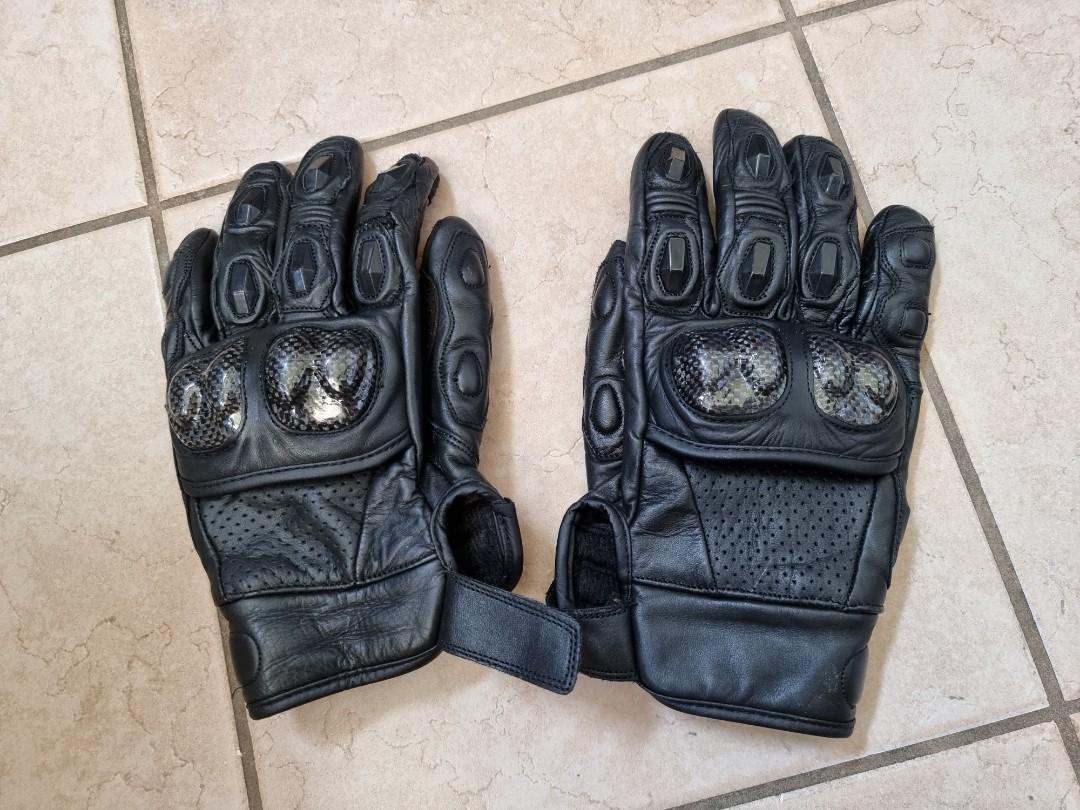 Vented Leather Motorcycle Gloves L Motorcycles Motorcycle