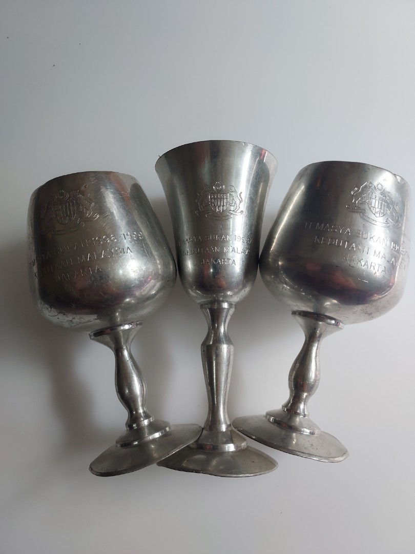 Vintage 3 Pcs Tin Goblet Sell4Me, Hobbies & Toys, Collectibles