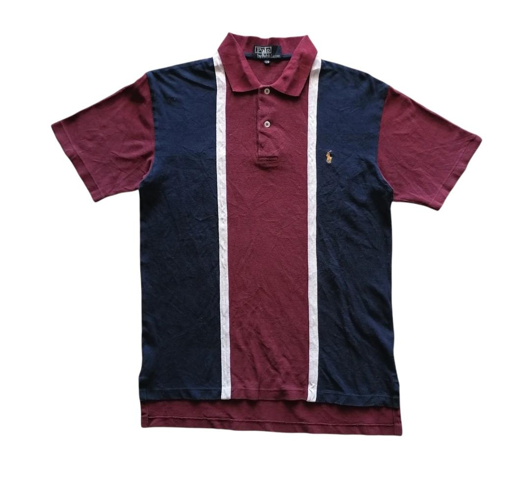 VINTAGE 90s POLO RALPH LAUREN MULTICOLOR STRIPE POLO SHIRT Men s