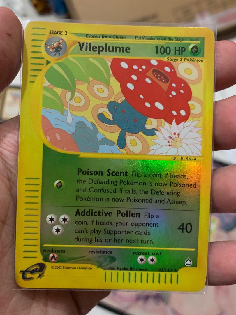 Vileplume Pokemon Aquapolis Rare Card #43/147