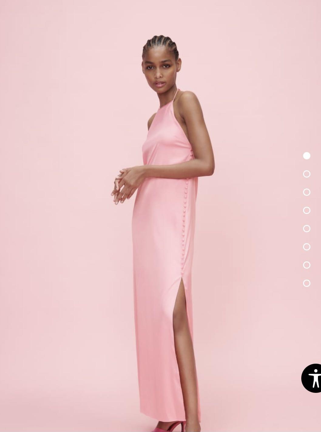 ZARA Satin Halter Button Dress Women s Fashion Dresses Sets