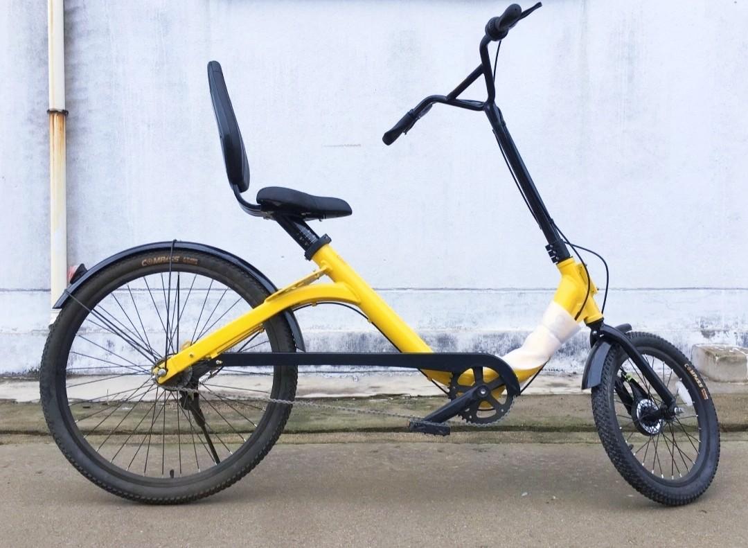 Semi top recumbent bicycle