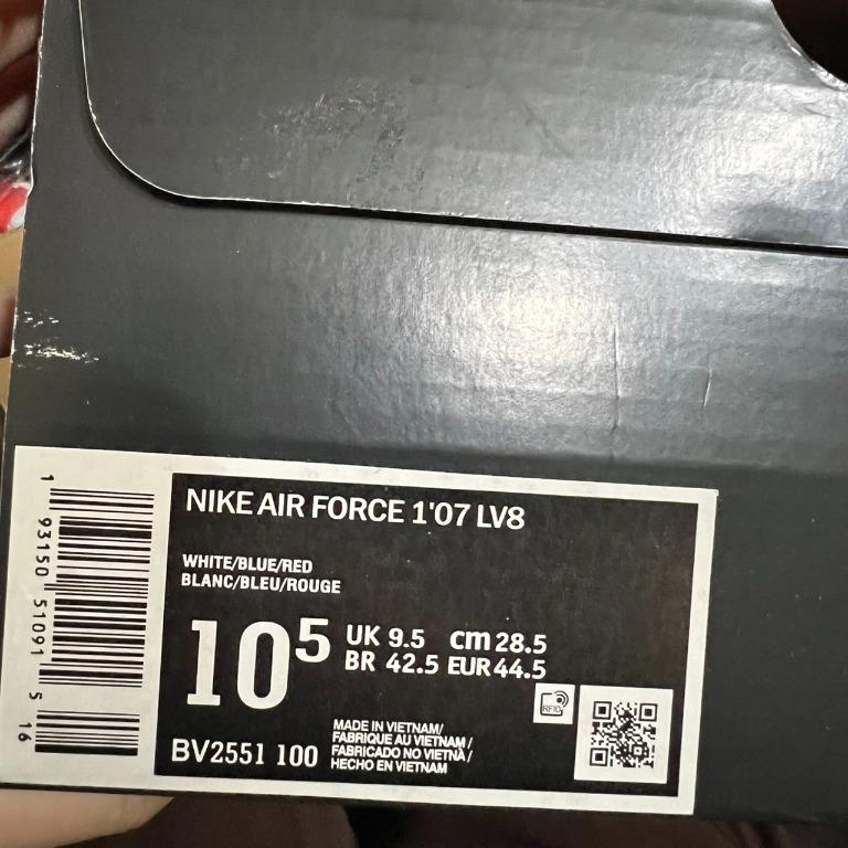 Air force 1 lv8 top ksa gs (bv2551) white/blue