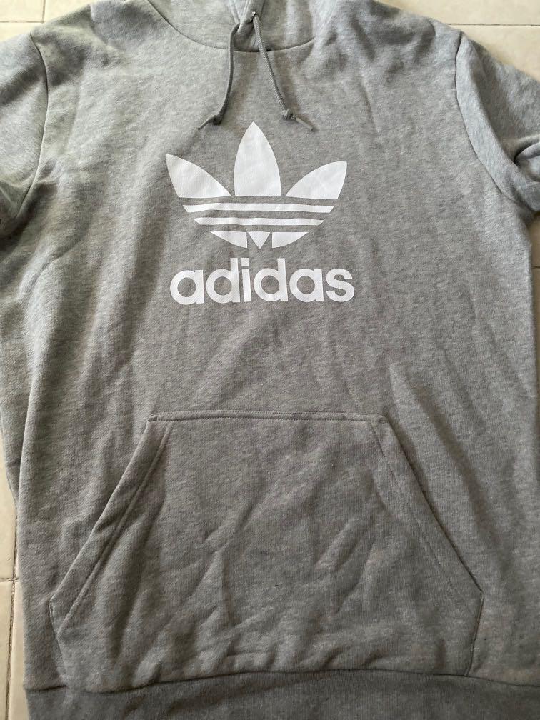 White adidas trefoil hoodie hot sale