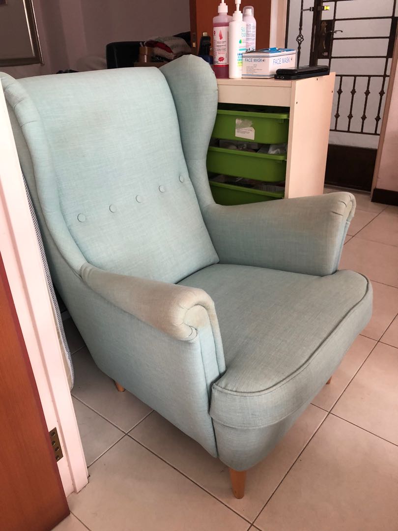 Arm Chair + Leg Rest, Furniture & Home Living, Furniture, Sofas on Carousell