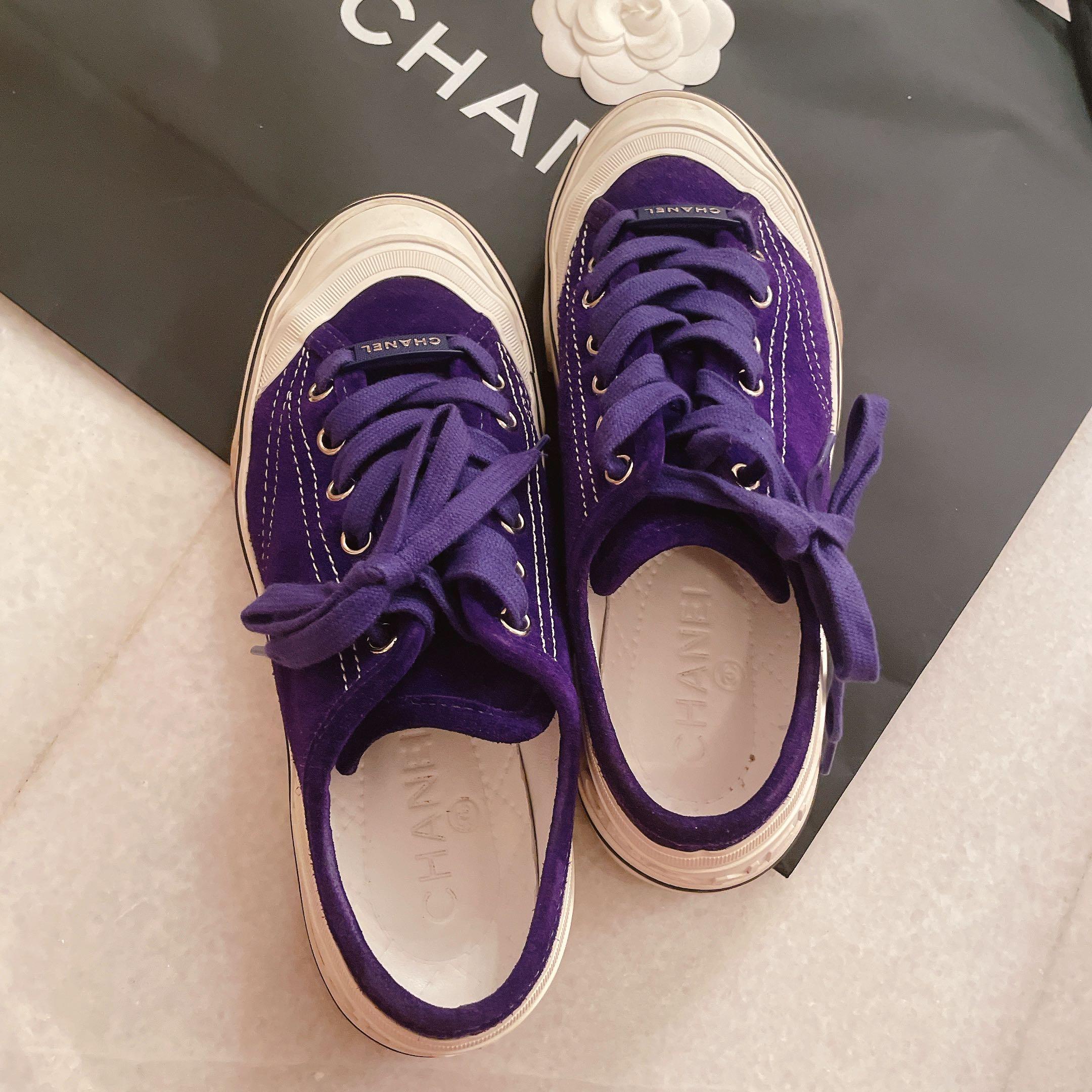 Chanel discount purple sneakers