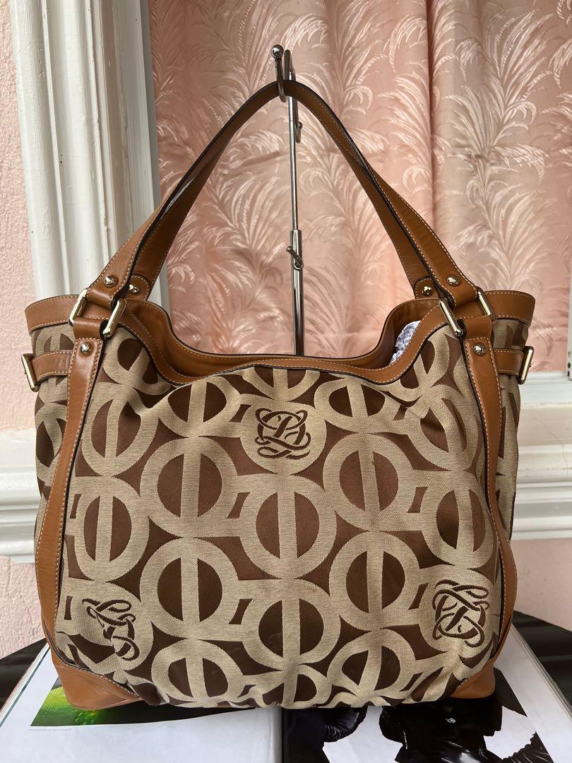 Louis Quatorze, Bags, Louis Quatorze Paris Tan Leather And Canvas  Shoulders Bag
