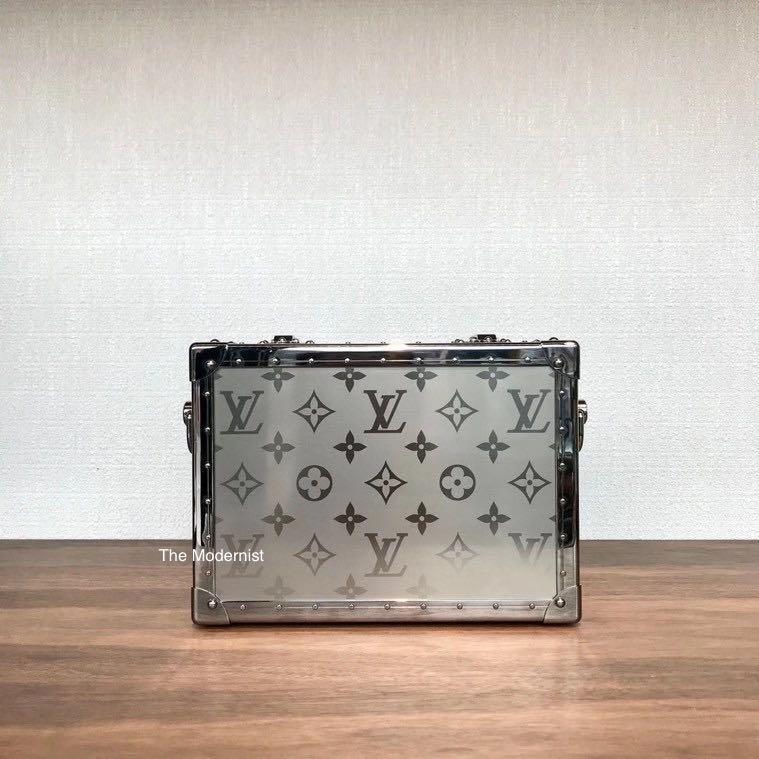 Authentic Louis Vuitton LV Titanium Clutch Box, Luxury, Bags & Wallets on  Carousell