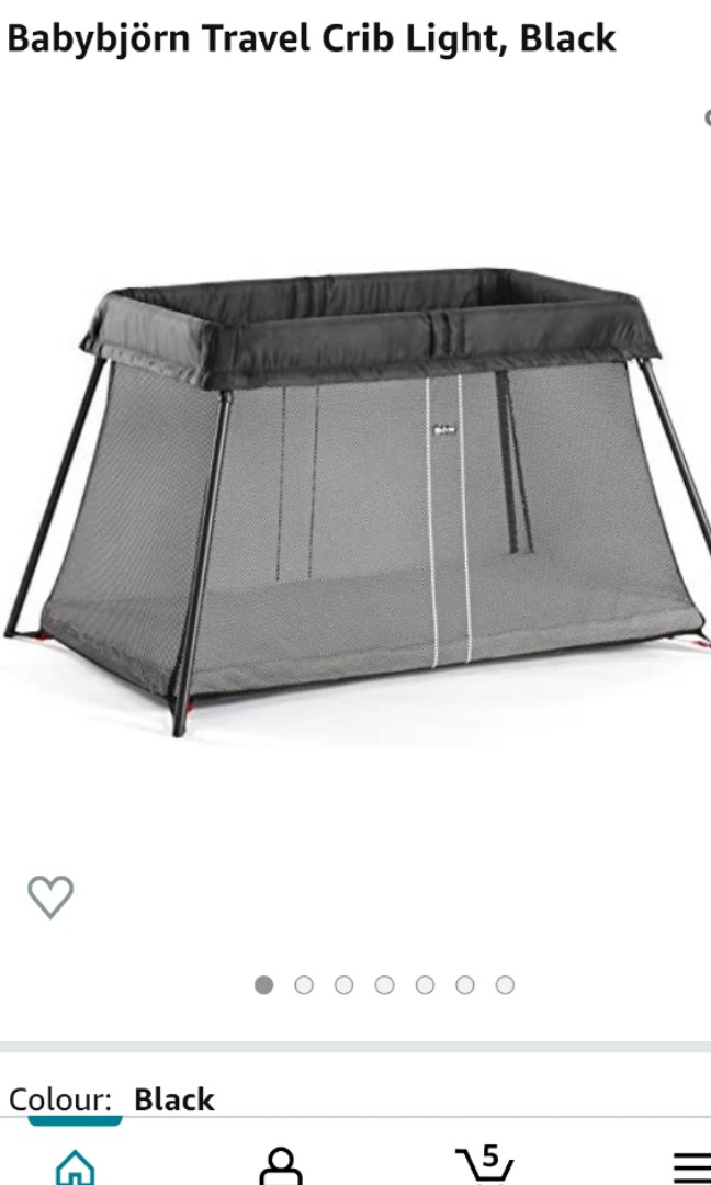 Baby Bjorn travel cot, Babies & Kids, Baby Nursery & Kids Furniture