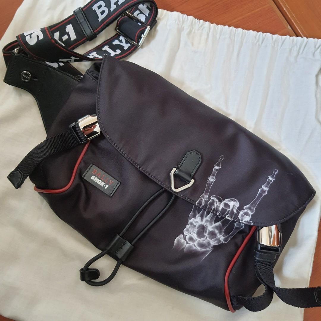 Bally SHOK 1 X SWIZZ BEATZ NYLON BELT BAG IN BLACK