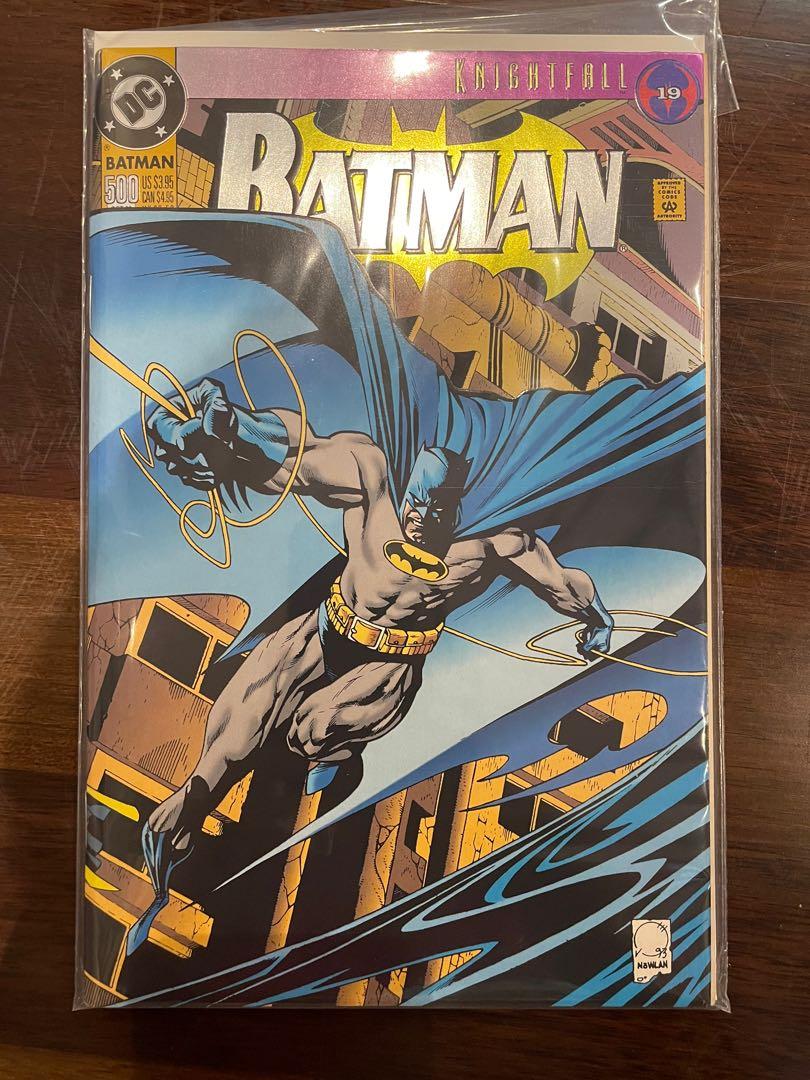 Batman #500 - 1st appearance of Azrael as Batman. Silver foil wraparound  cover by Joe Quesada, Hobbies & Toys, Books & Magazines, Comics & Manga on  Carousell