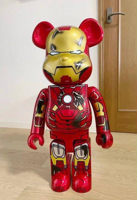 BEARBRICK IRON MAN MARK VII DAMAGE Ver. 400% 1000%, Hobbies & Toys