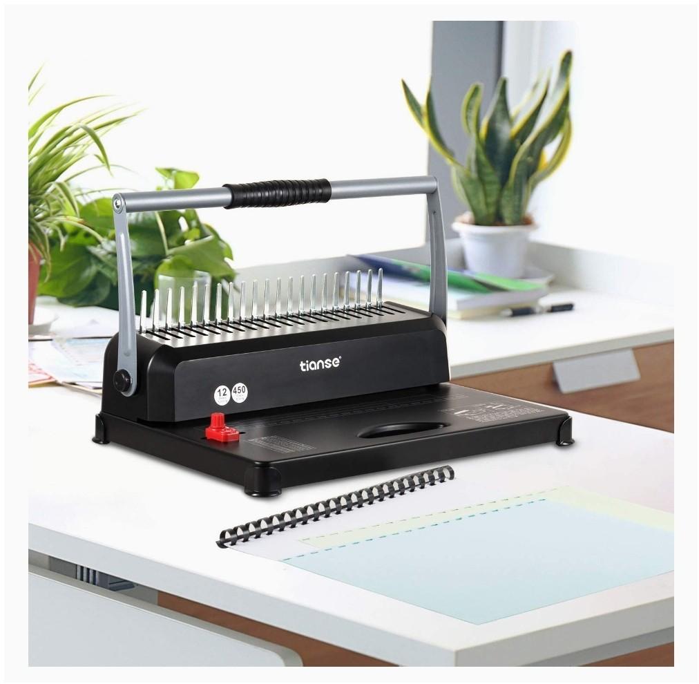 Binding Machine, TIANSE 21Holes, 450 Sheets, Comb Binding Machine with 100 PCS 3/8'' Comb