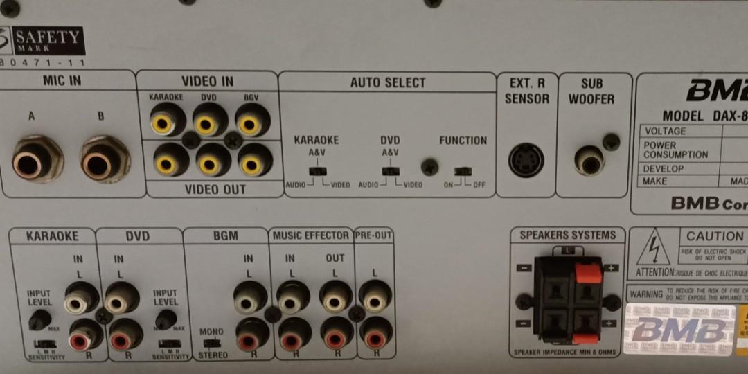 Bmb karaoke amplifier dax 850, Audio, Soundbars, Speakers & Amplifiers