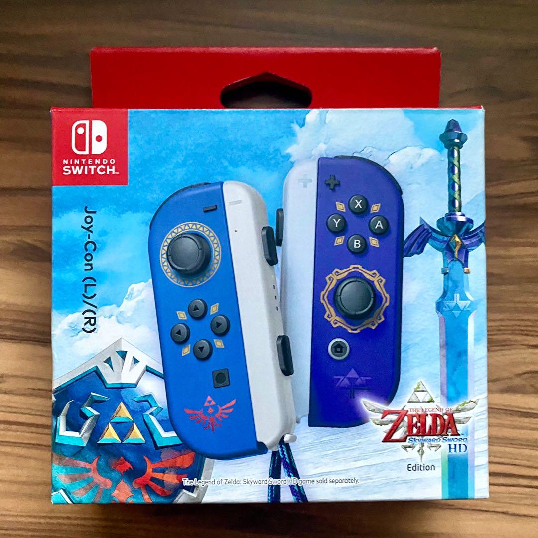 Bn Nintendo Switch Joy Cons Legend Of Zelda Skyward Sword Hd Special Edition Video Gaming Gaming Accessories Controllers On Carousell