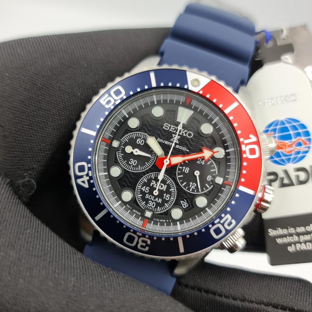Brand New Seiko Prospex Diver's 200m PADI Solar Chronograph SSC663P1  SSC663P SSC663, Men's Fashion, Watches & Accessories, Watches on Carousell