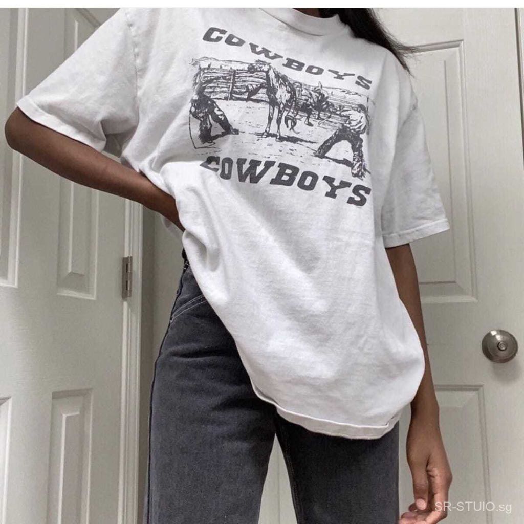 brandy melville cowboys tee, Women's 