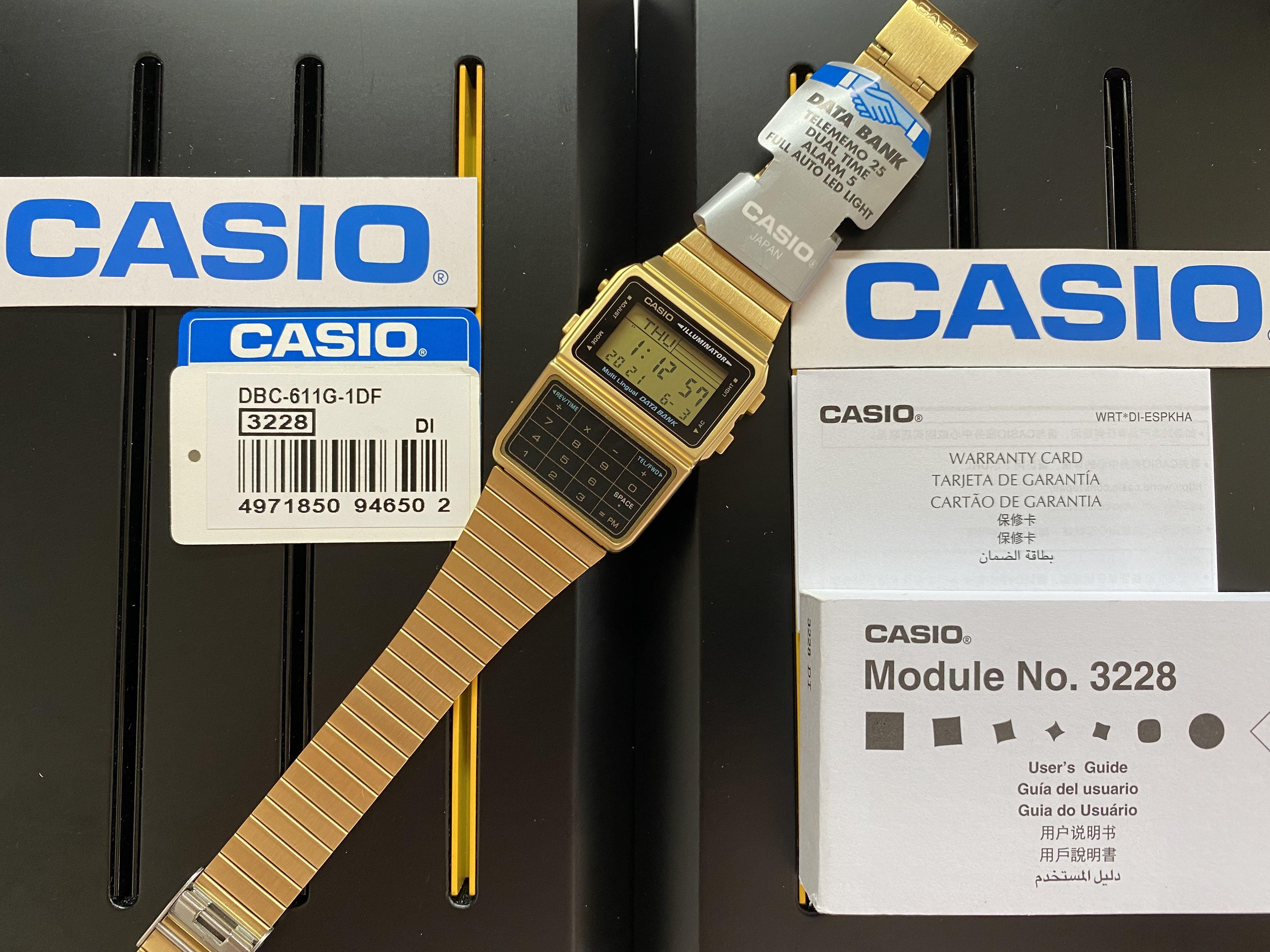 Casio DBC 611G 1DF Data Bank Calculator Watch DBC 611G 1D Digital